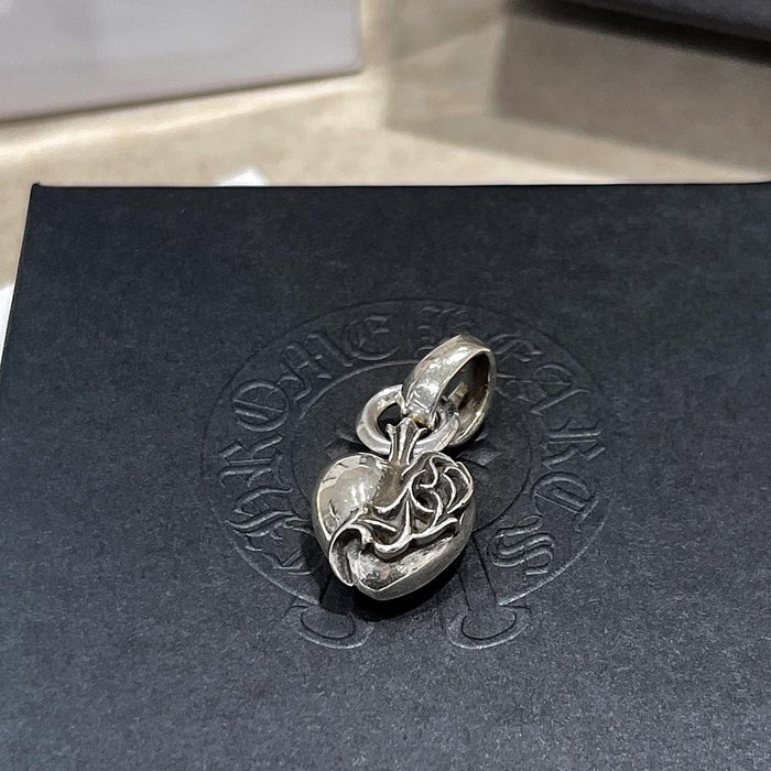 Chrome Hearts Silver Heart Charm 925 Pendant Unisex