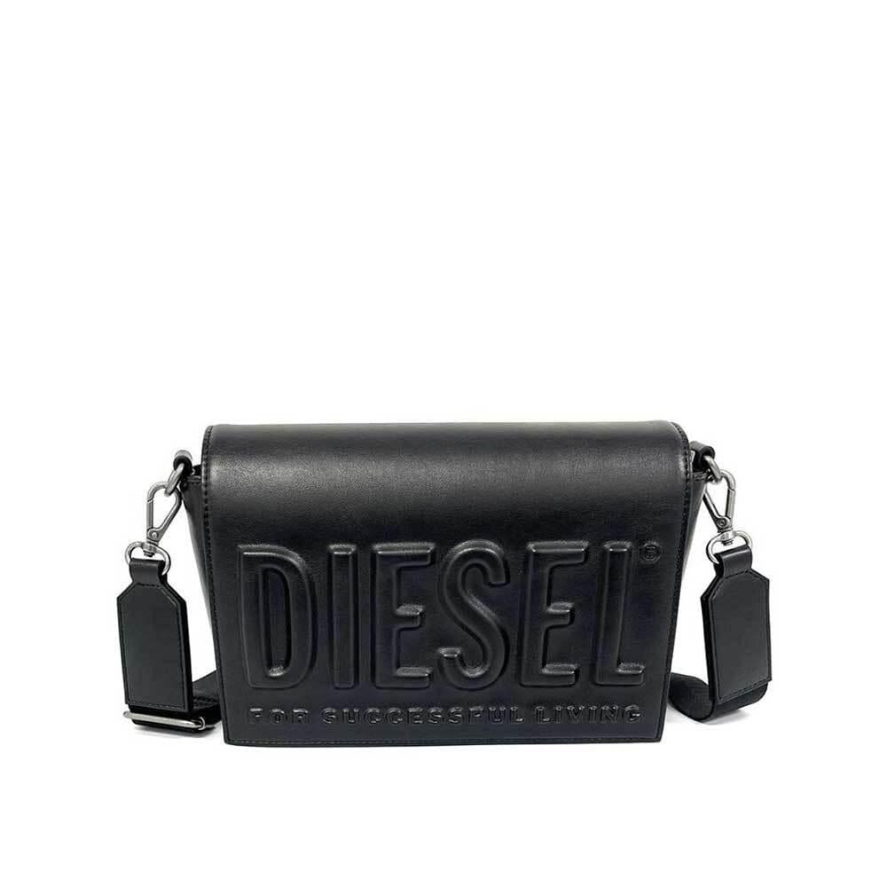DIESEL Unisex Shoulder Crossbody Bag Black 3D Design X10570 P5184 T8013