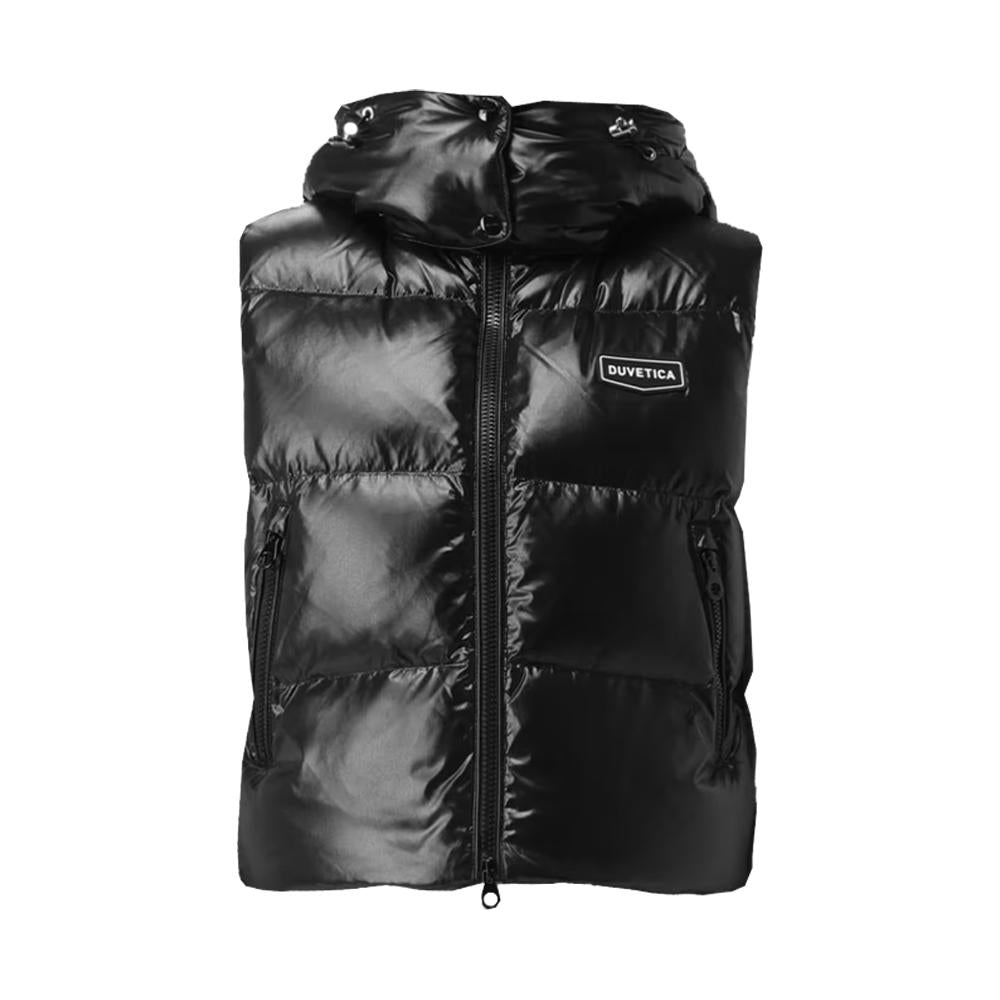 Duvetica Logo Hooded Down Vest Black
