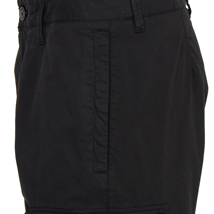 STONE ISLAND Black Cotton Cargo Pants for Men