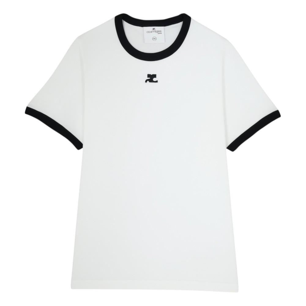 courreges Contrast Trim Re-Edition Women’s Short Sleeve T-Shirt