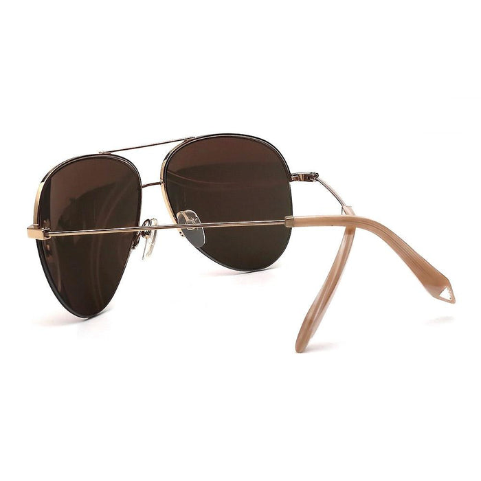 Victoria Beckham Gold Classic Aviator 64mm Mirror Sunglasses