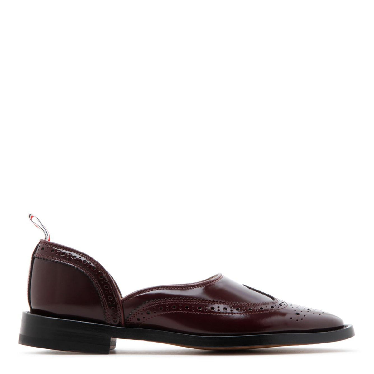 THOM BROWNE Black Leather Penny Loafers Women’s Shoes