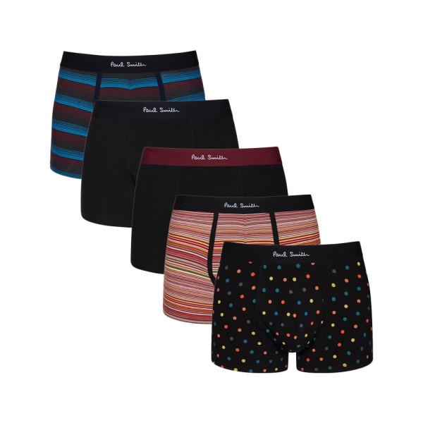 Paul Smith Logo Waistband Boxer Briefs 5-Pack Multicolor Men’s Underwear