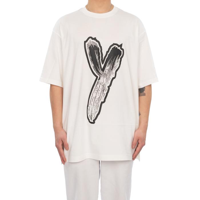 Y-3 Men’s Logo GFX Oversized T-Shirt White