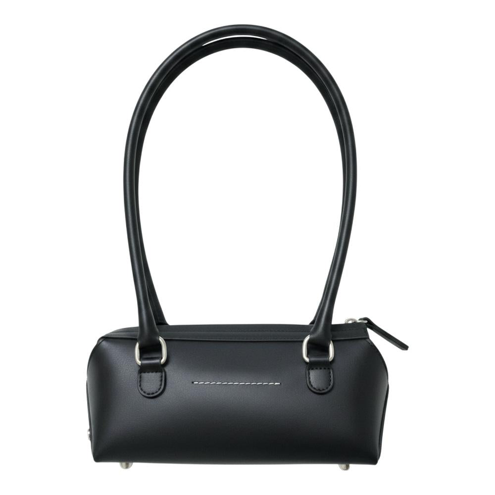 MM6 black leather Bauletto women’s shoulder bag