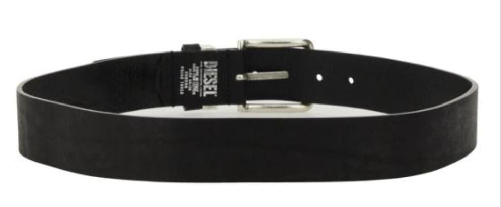 DIESEL B-Visible Leather Belt Black
