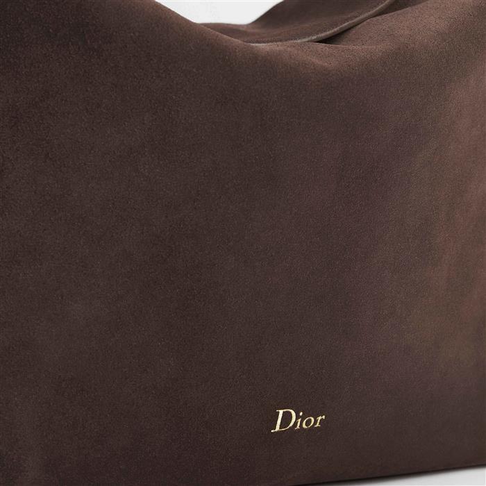 DIOR Dioriviera Large Shoulder Bag Sand Brown Canvas Leather