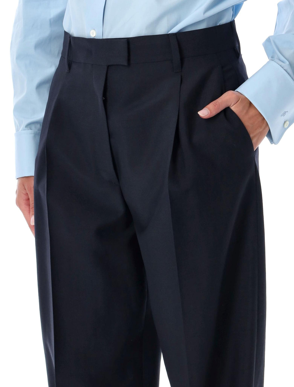 PRADA Black Wool Classic Dress Pants