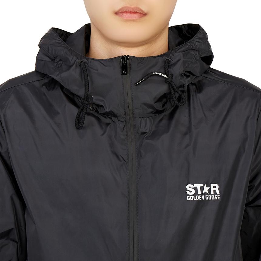 GOLDEN GOOSE Men’s Hooded Windbreaker Jacket Navy