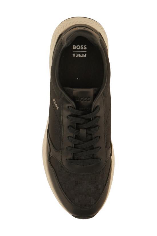 HUGO BOSS Black Leather Low-Top Sneakers