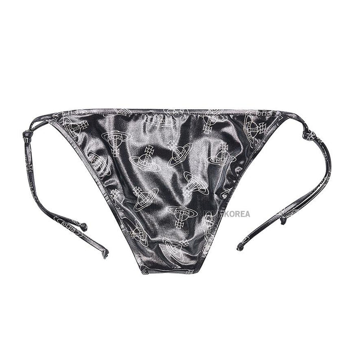 Vivienne Westwood Women’s Logo Pattern Bikini Swimsuit Black