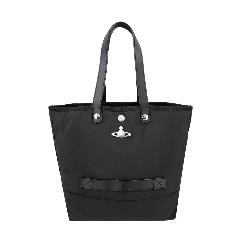 Vivienne Westwood Black Poly Utility Small Tote Bag