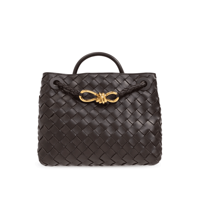 Bottega Veneta Small Andiamo Leather Tote Bag Brown