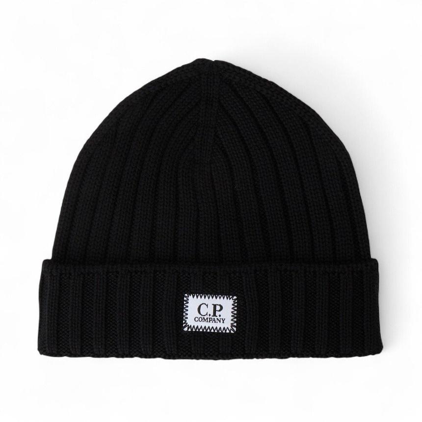 CP Company Unisex Black Knit Beanie