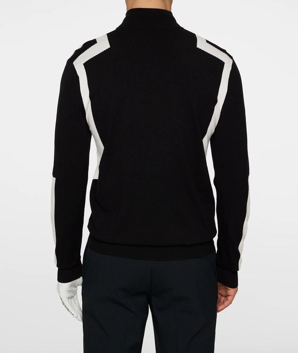 J LINDEBERG Men's Golf Knit Zip-Up Sweater Black