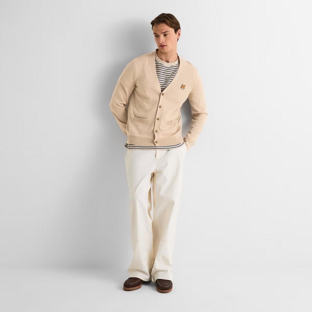 Maison Kitsune Fox Head Wool Knit Men’s Cardigan
