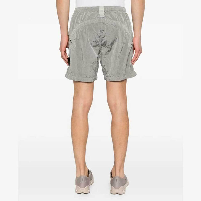 STONE ISLAND Nylon Metal Shorts Men Pearl Grey