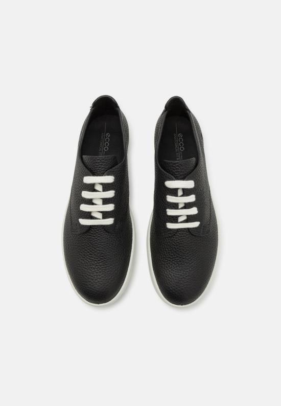 ecco Leather Low-Top Sneakers for Women 20513301001 BLACK DOM