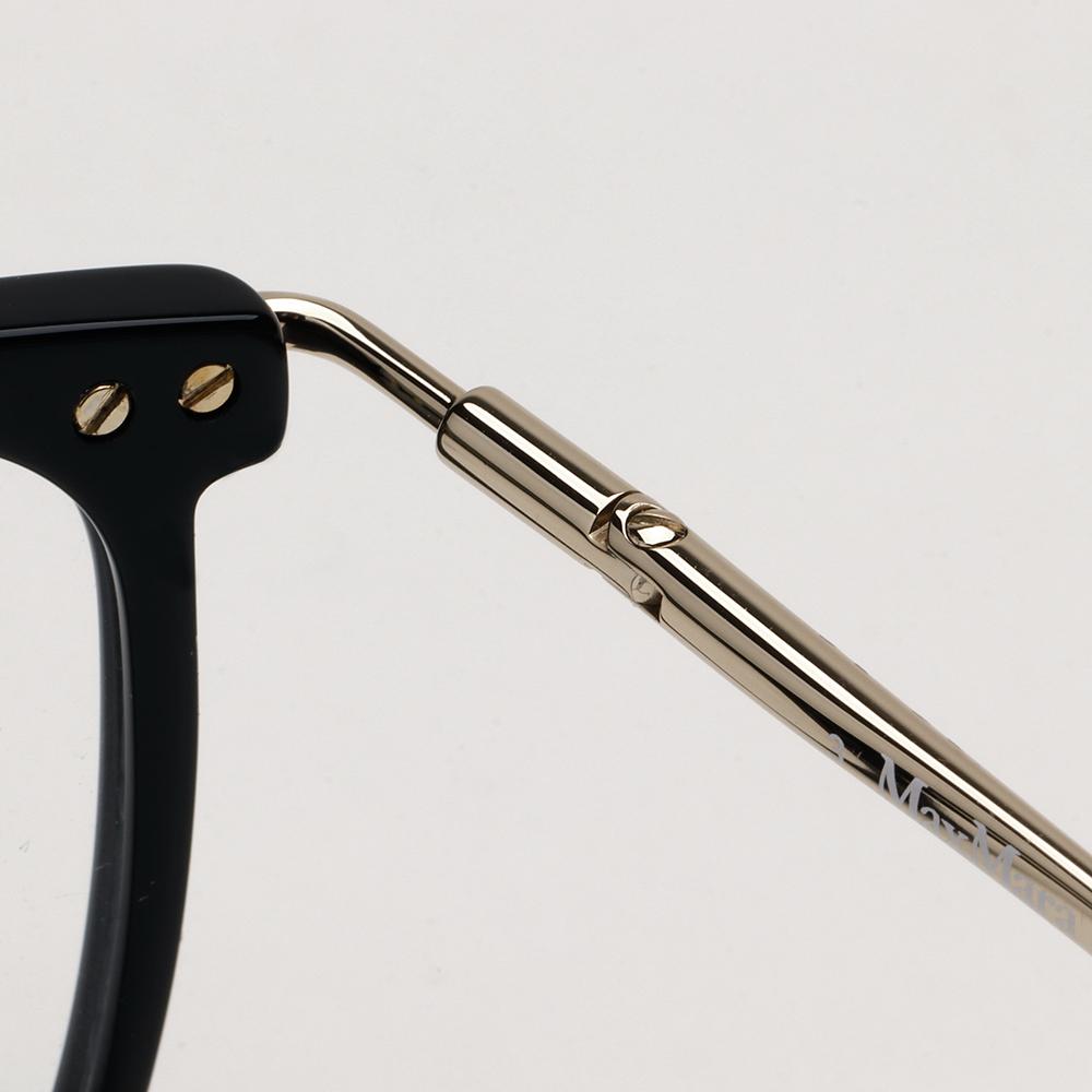 Max Mara Round Black Acetate Unisex Eyeglass Frames MM5050 001