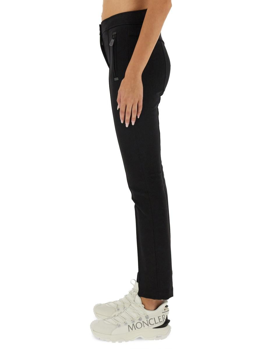 Moncler Black Wool Classic Tailored Trousers for Women
