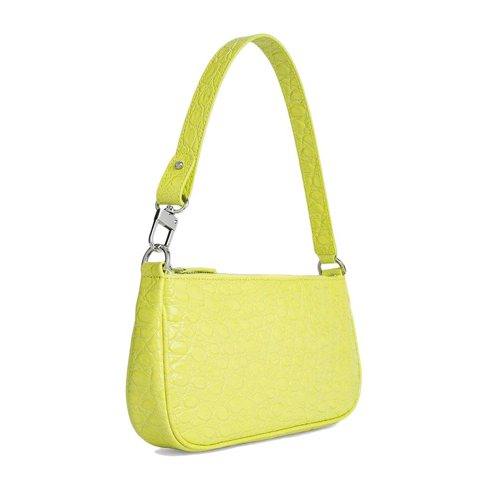 BY FAR Rachel Crocodile-Embossed Shoulder Bag 22SSRCLSACGCCEMED