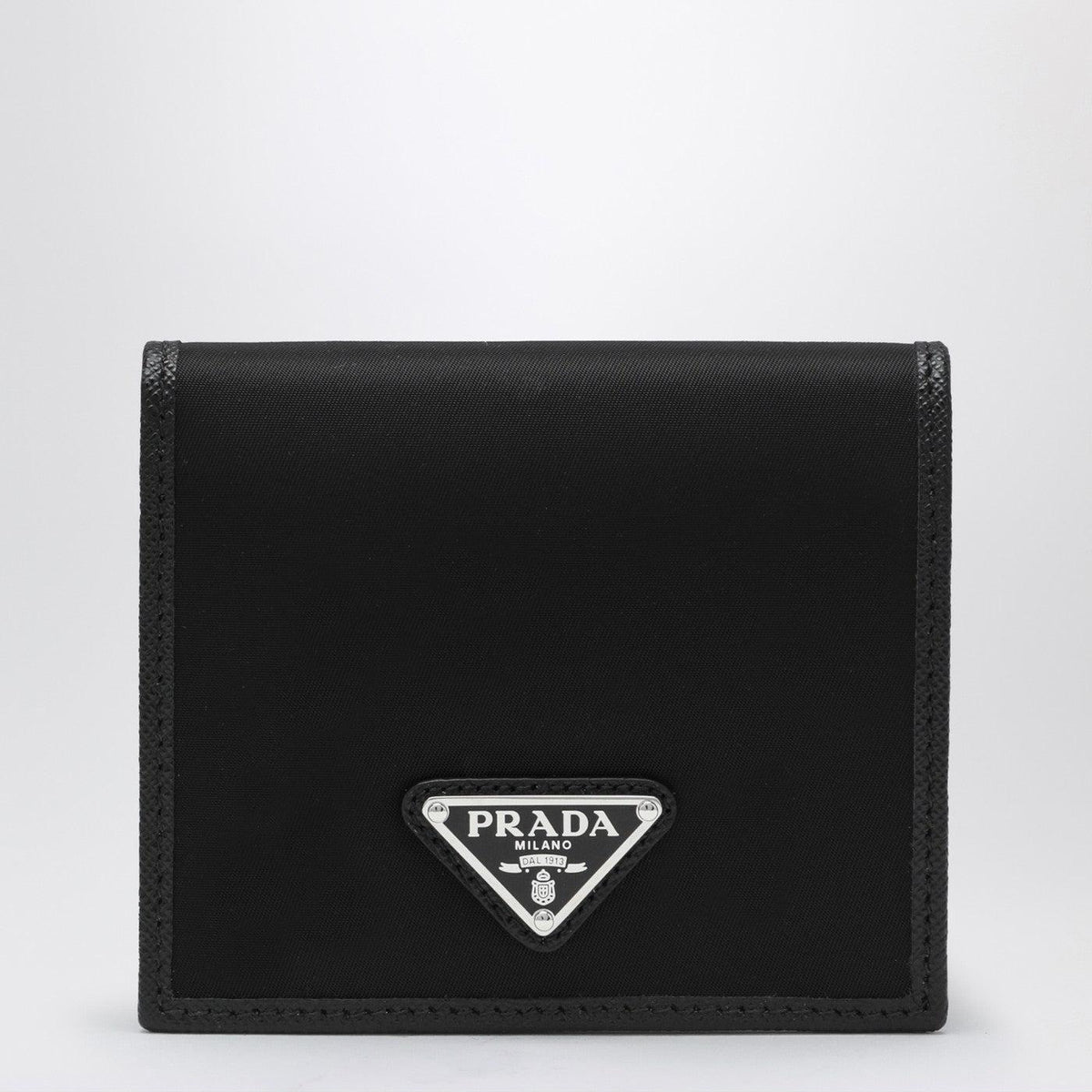 PRADA Black Saffiano Leather Card Holder Wallet for Men