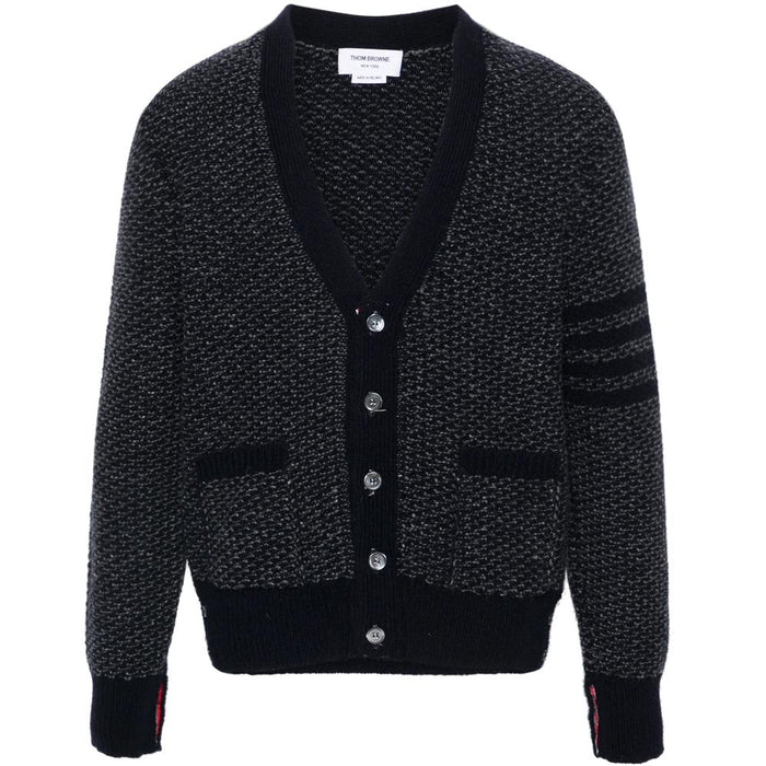 THOM BROWNE Diagonal Texture Relaxed Fit Cardigan MKC578A Y1032 415