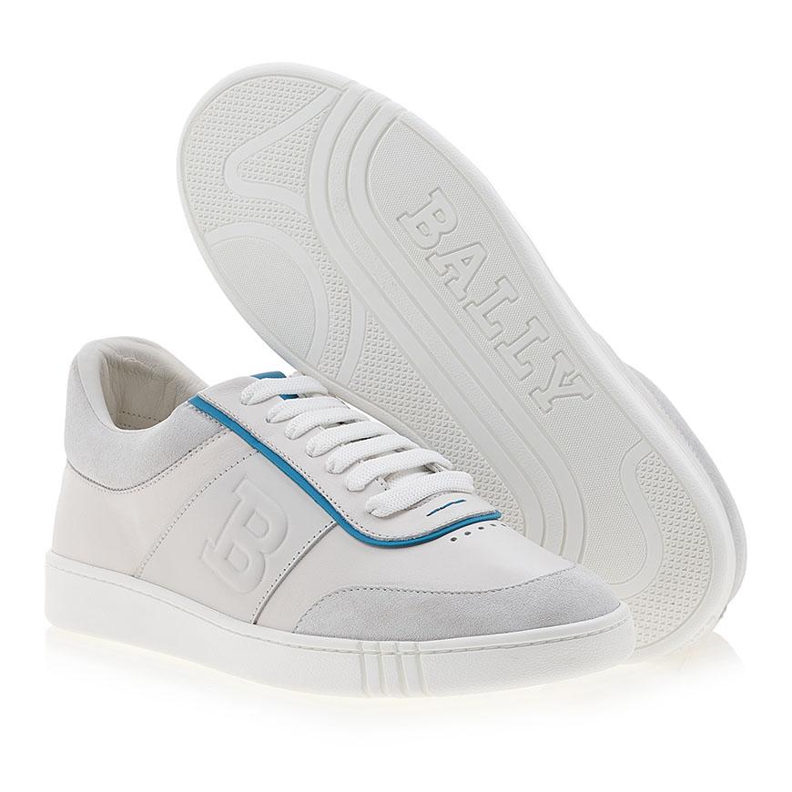 BALLY Men’s Leather Low-Top Sneakers White