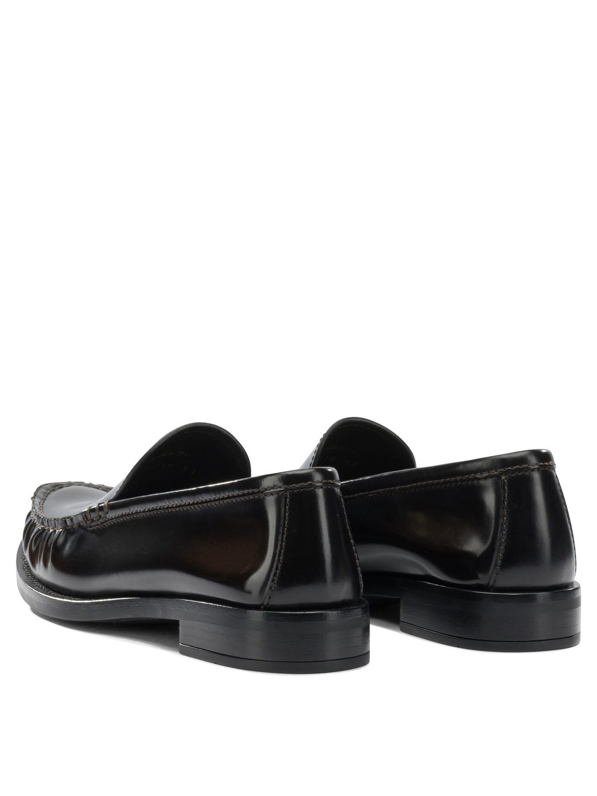 PRADA Black Leather Loafers