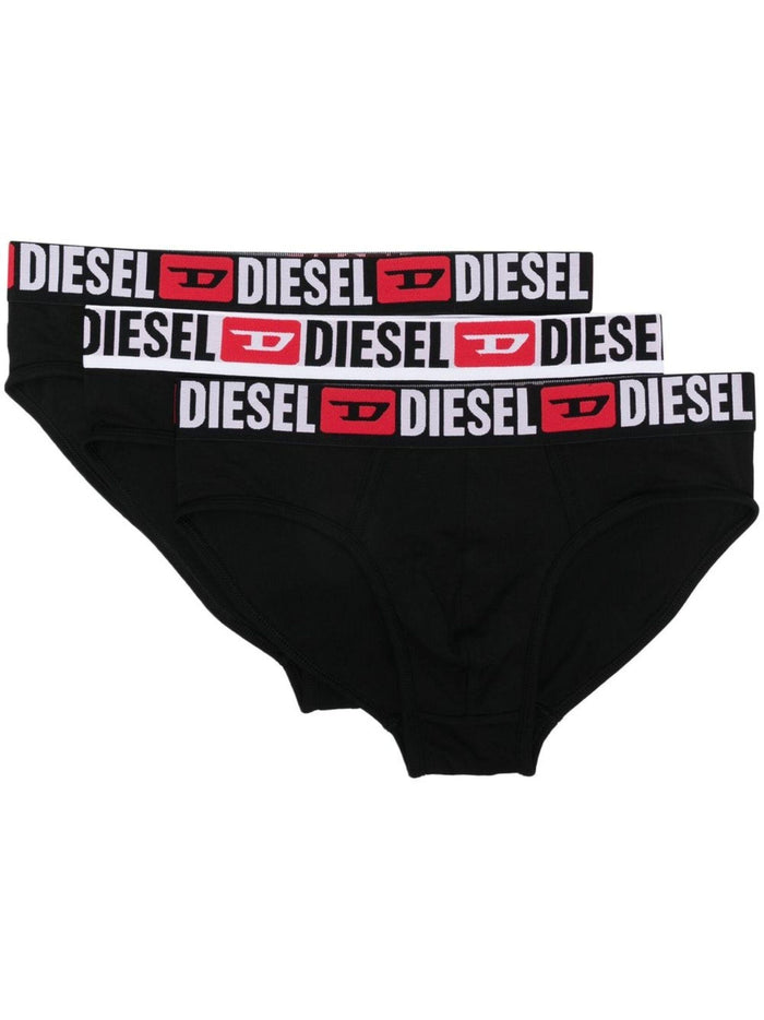 DIESEL Men’s UMBRANDRE 3-Pack Underpants Navy Cotton Underwear