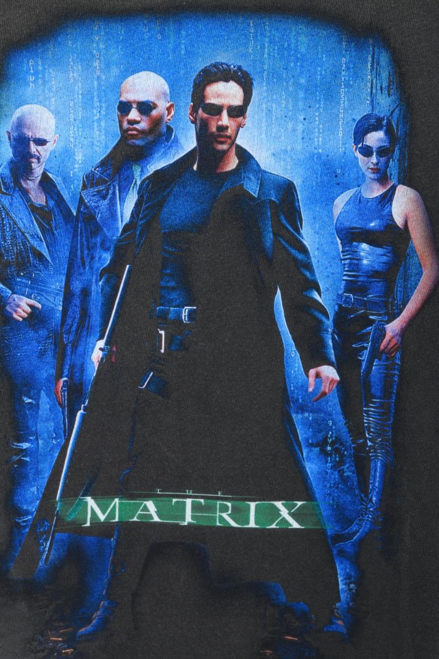 SAINT MICHAEL x THE MATRIX Green Logo Short Sleeve T-Shirt Black