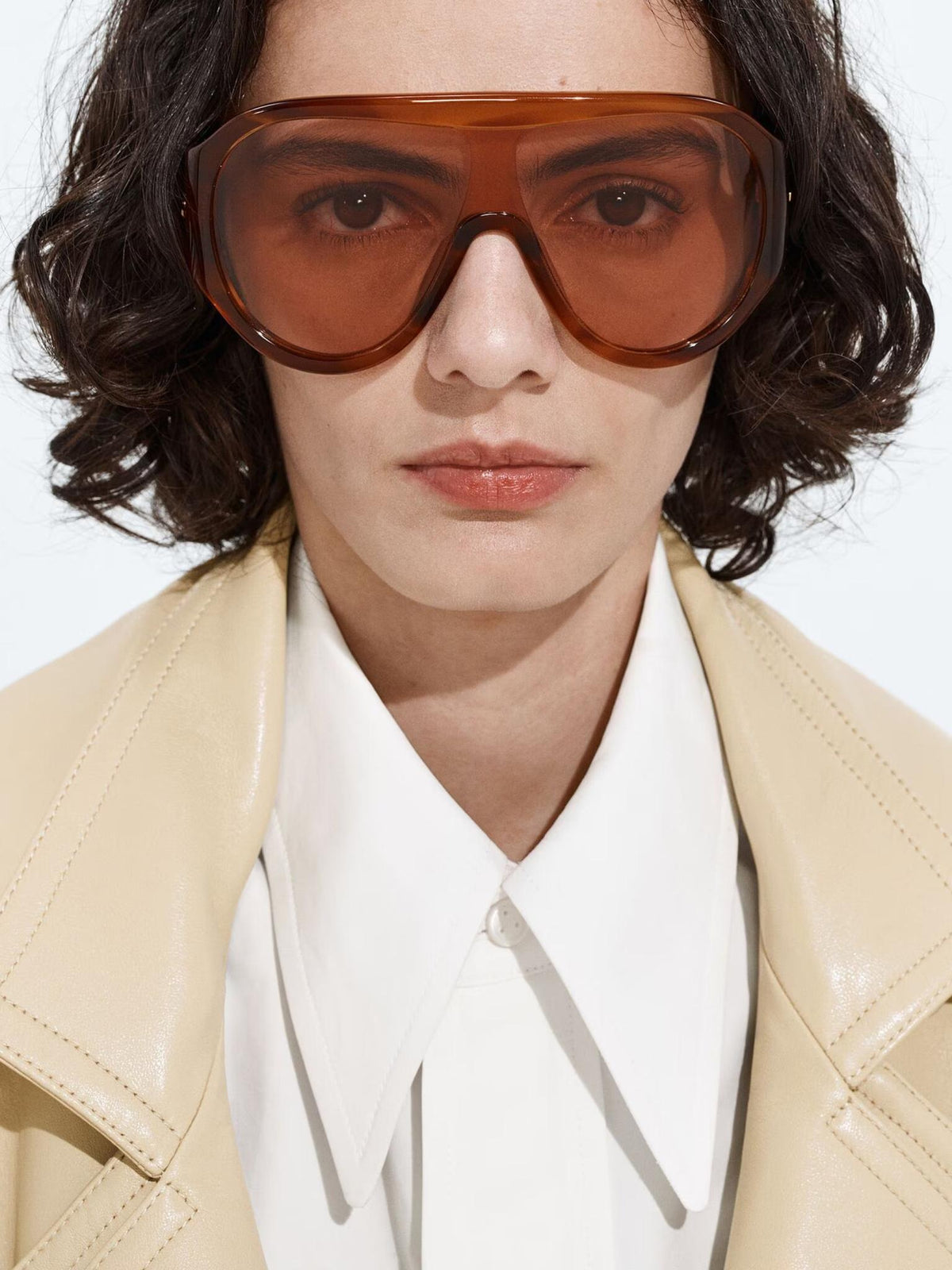 Bottega Veneta Black Acetate Rectangle Sunglasses