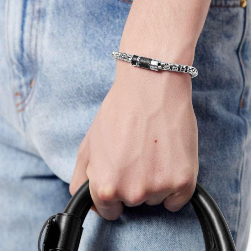 Louis Vuitton Monogram Chain Bracelet Silver-Tone Men's Jewelry