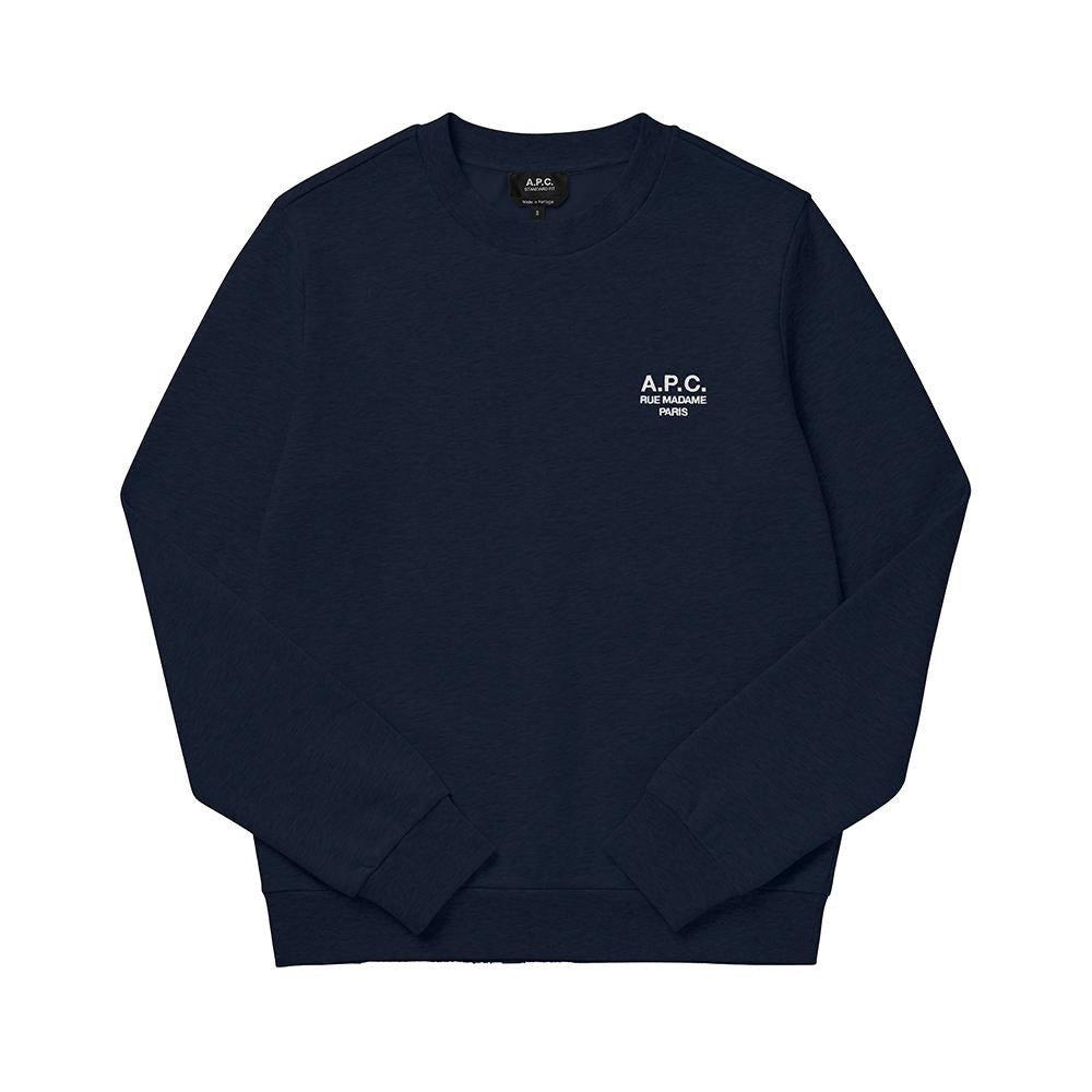 A.P.C. Dark Navy Ecru Madame Standard Sweatshirt Unise M27913 TIQ DARK NAVY ECRU
