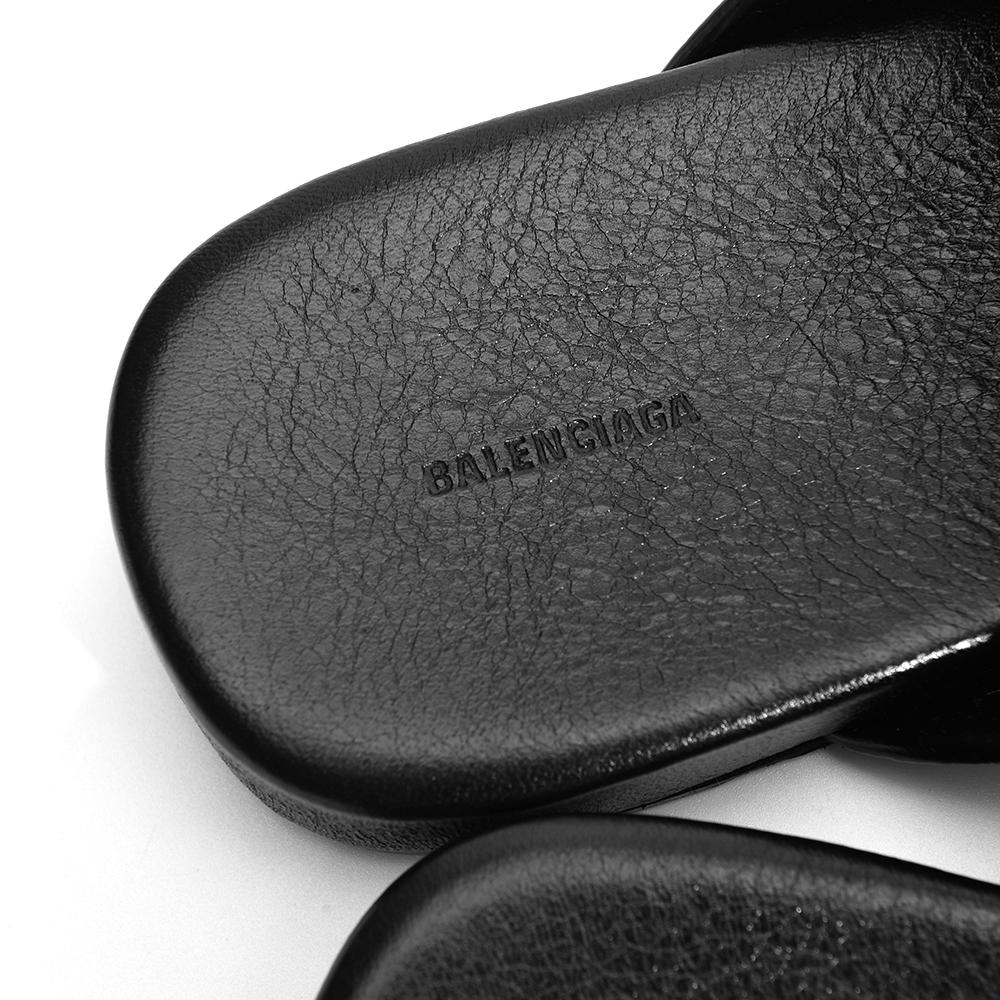 BALENCIAGA Cozy Cagole Lambskin Mule Black Slippers