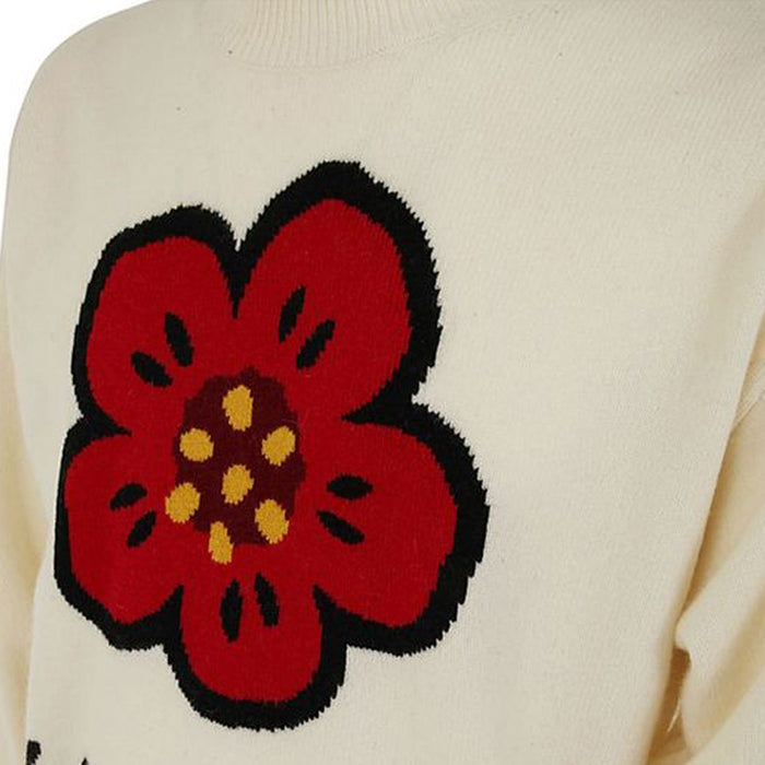 KENZO Women’s Flower Logo Wool Crewneck Sweater