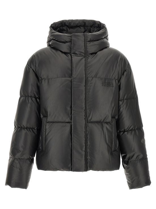 MM6 Black Short Down Puffer Jacket