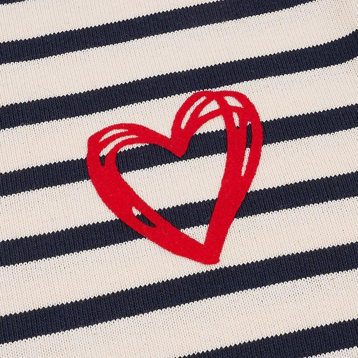 Saint James Ecru/Navy Stripe Merid Amour Tulip Women’s T-Shirt