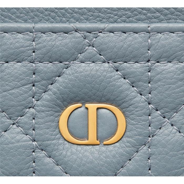 DIOR Caro Freesia Leather Card Holder Wallet S5130UWHC