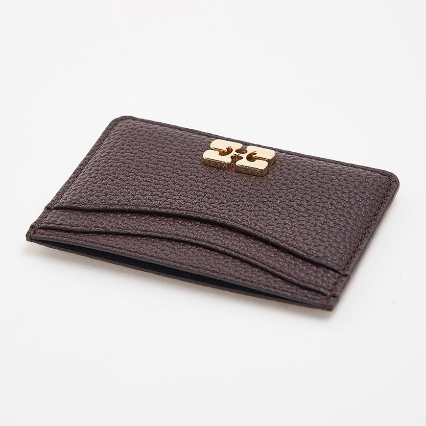 GANNI Women’s Grain Leather Card Holder Wallet A7276 979