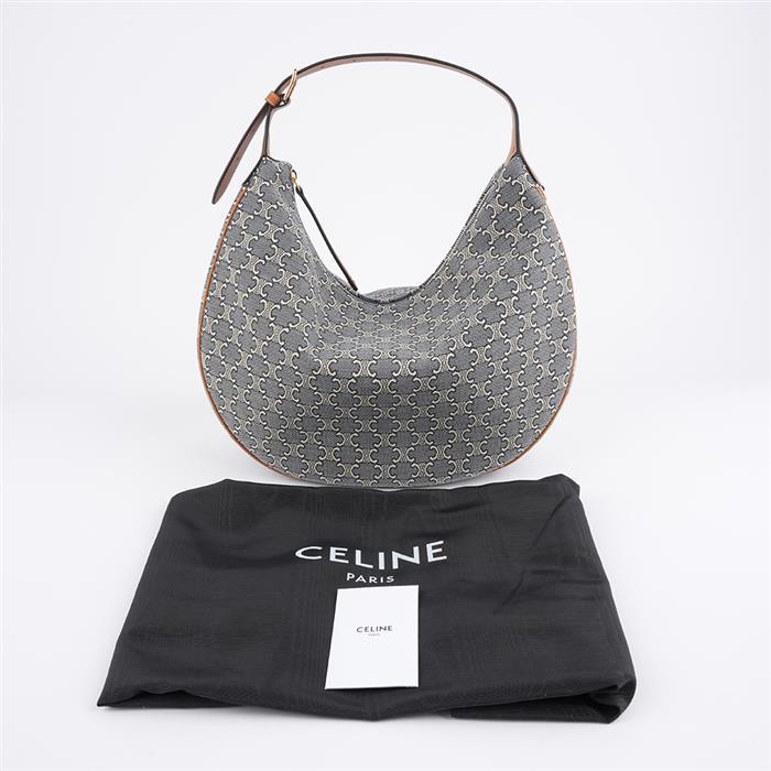 CELINE Triomphe Jacquard Loulou Shoulder Bag