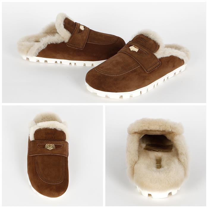 Miu Miu Suede Penny Loafer Mule Slippers 5D058E Z0G F0324