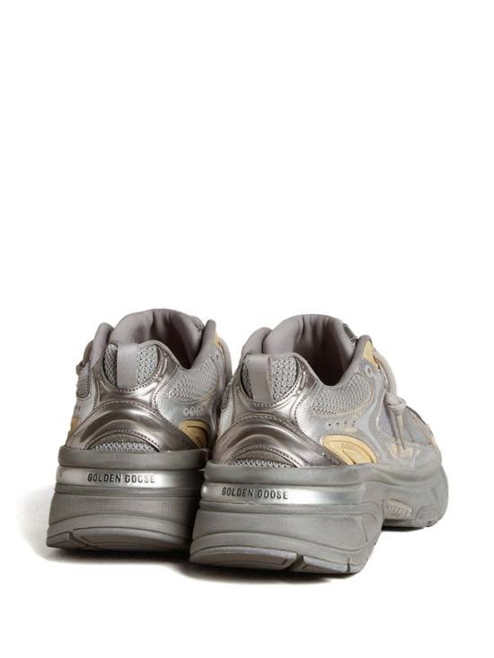 GOLDEN GOOSE Silver Gold Leather Low-Top Sneakers Men GMF00724 F00647570138
