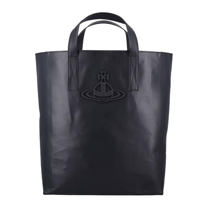 Vivienne Westwood Sara Medium Tote Bag Black Leather Unisex