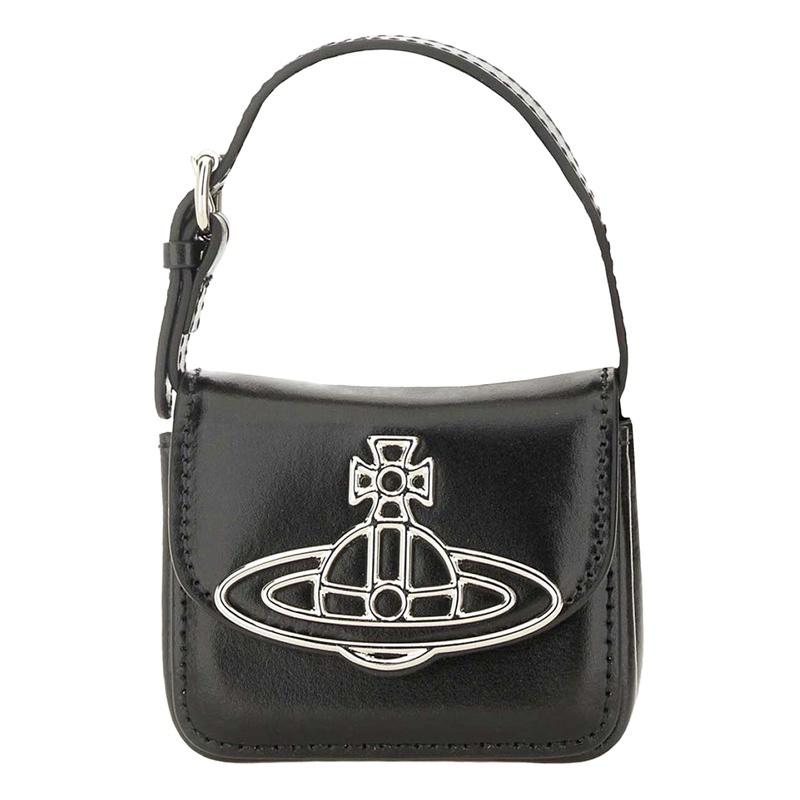 Vivienne Westwood Linda Mini Crossbody Bag Black Leather