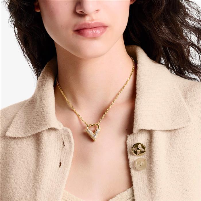 Louis Vuitton Essential Love Gold-Tone Pendant Necklace