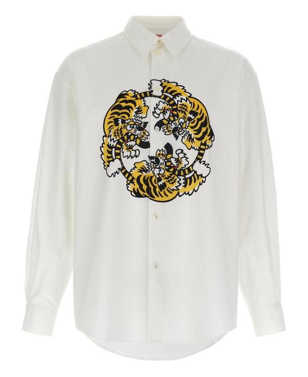 KENZO Verdy Market Poplin Long-Sleeve Shirt FF5 5CH430 9P2 01