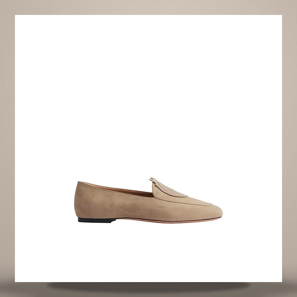 DIOR Beige Suede Goatskin Medallion Loafers KDF216VVV S11U