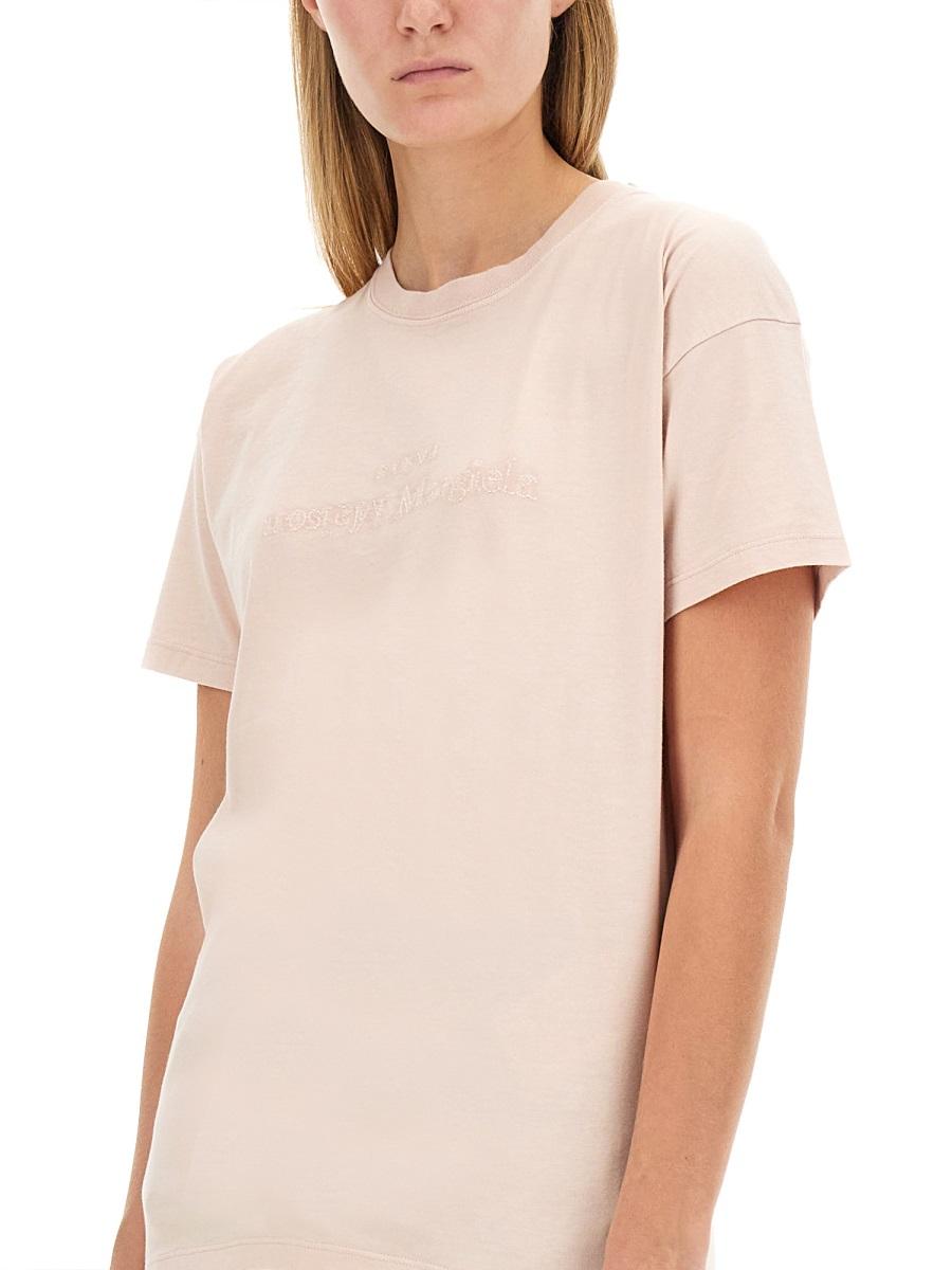 Maison Margiela Short Sleeve Cotton T-Shirt White Women
